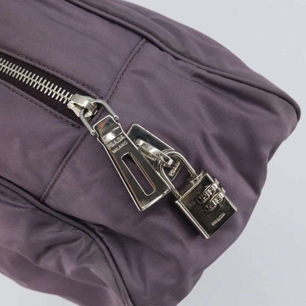 Prada Buckle Dome Satchel Tessuto Purple Nylon Handbag - Picture 13 of 16